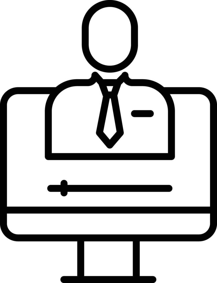 Conference outline illustration vector