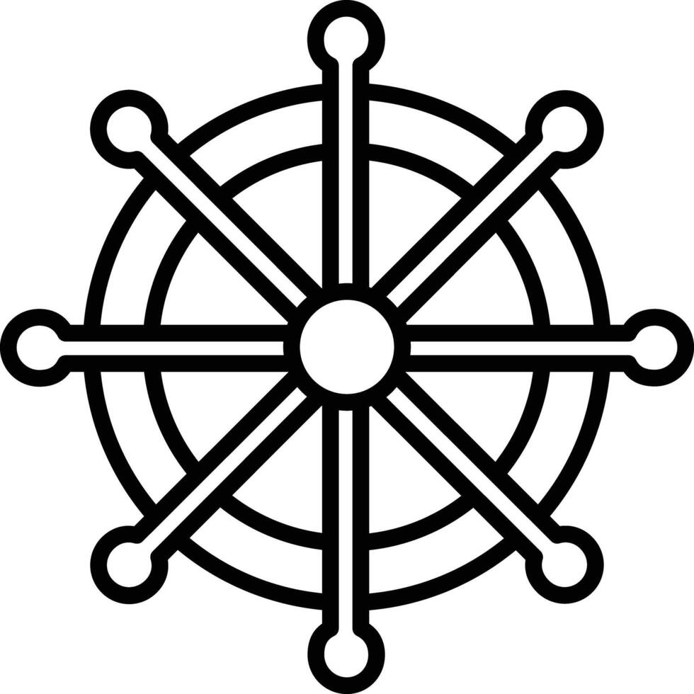 Nautica outline illustration vector