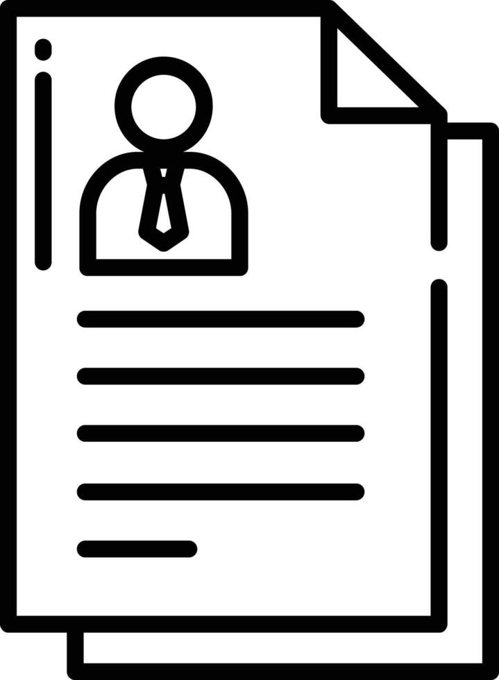 Resume outline illustration vector