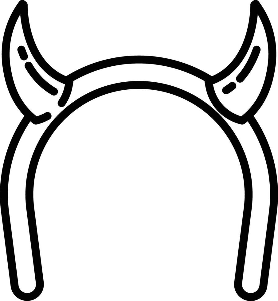 Horns outline illustration vector