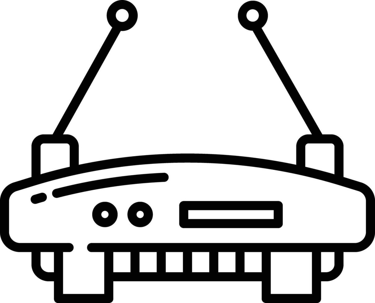 Router outline illustration vector