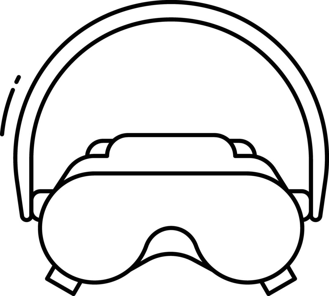 respirator glass outline illustration vector