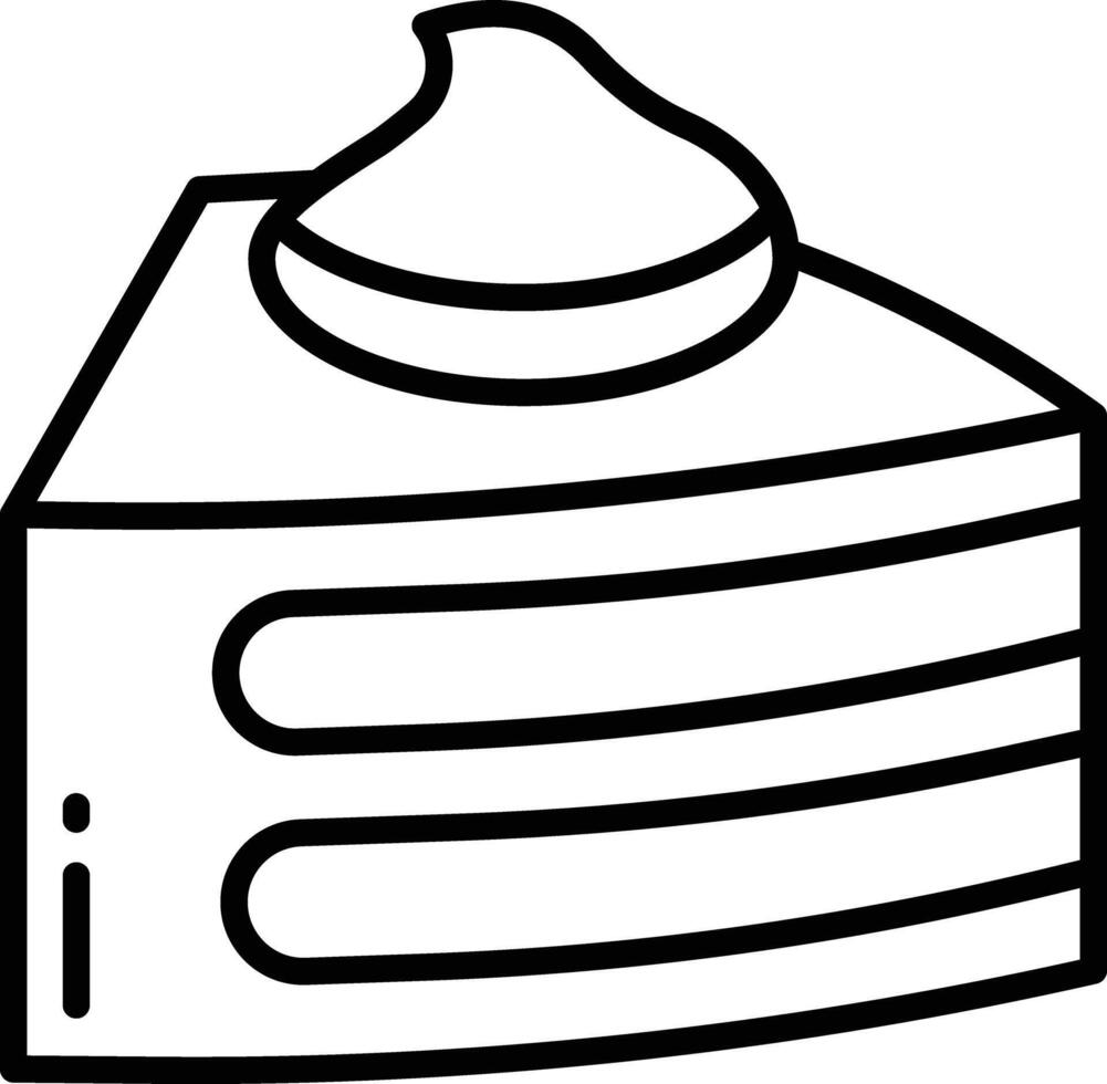 Strawberry Pastry outline illustration vector