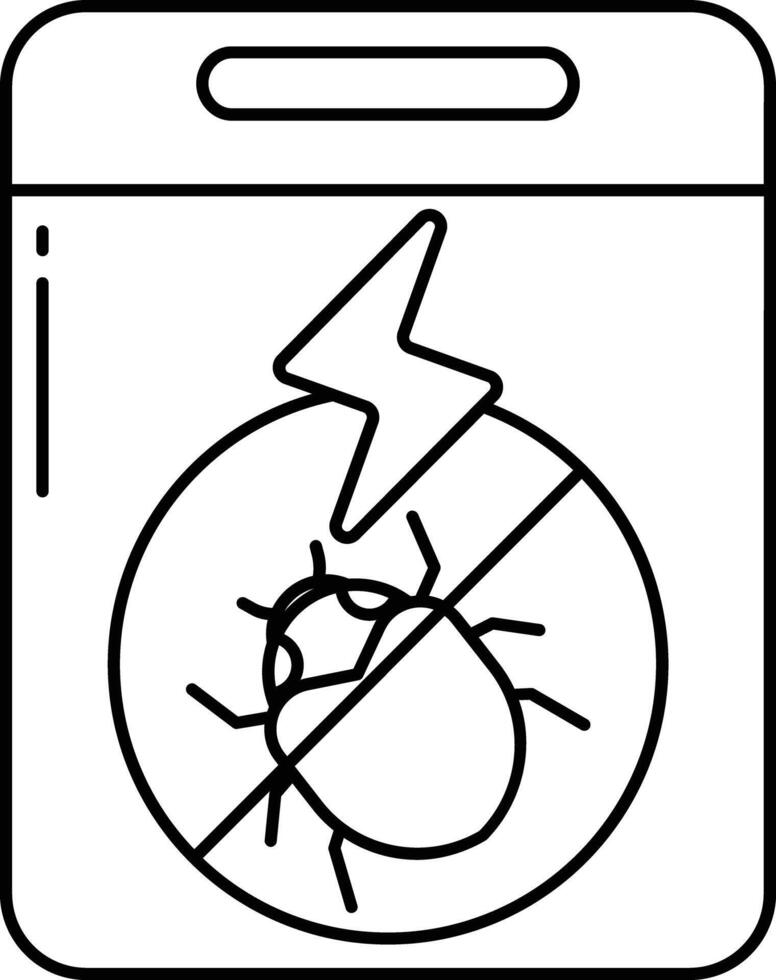 Insect poison outline illustration vector