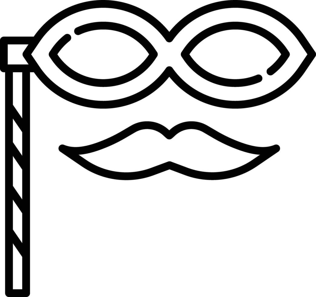 Moustache outline illustration vector