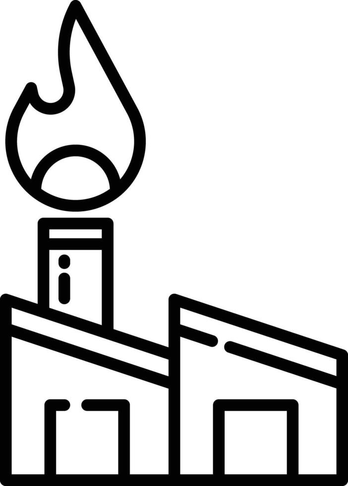 Fire outline illustration vector