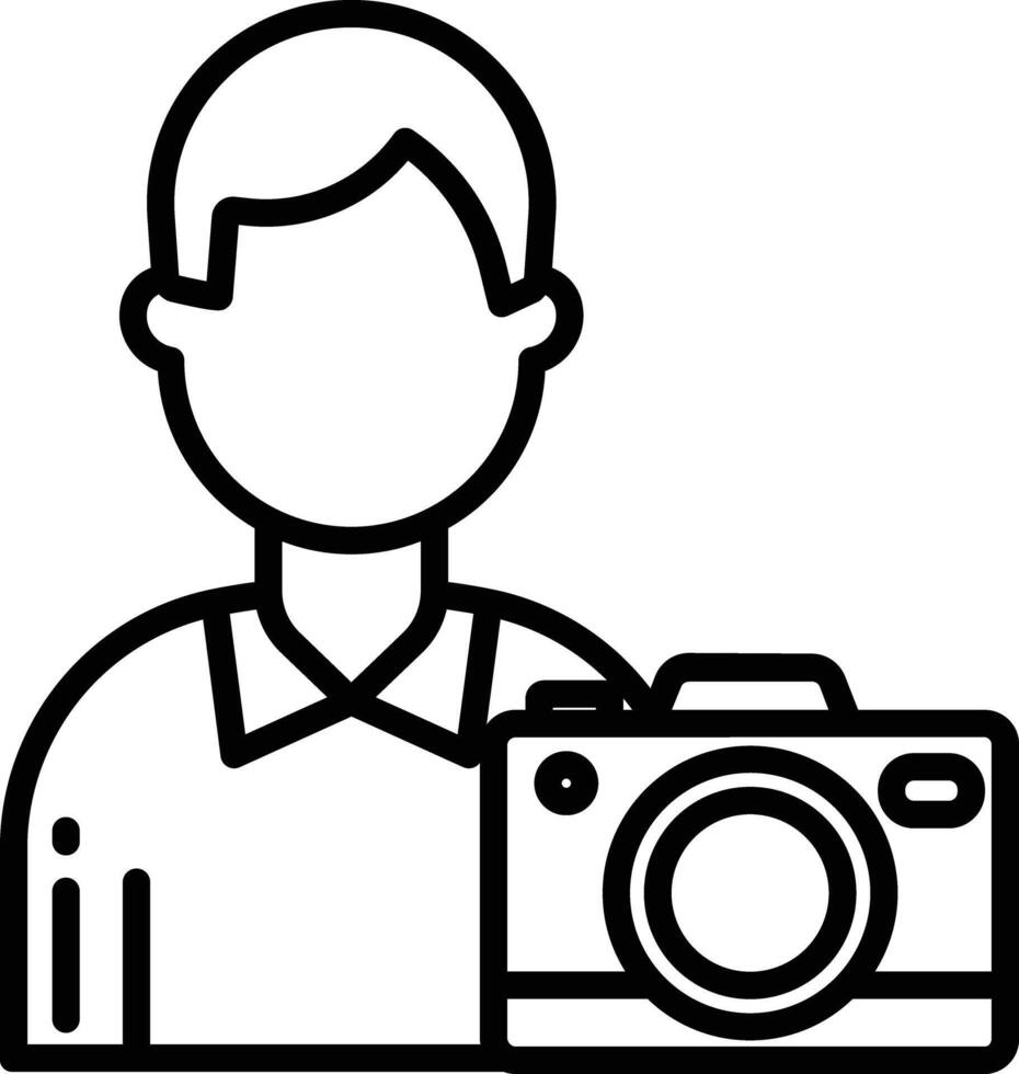 Photographar outline illustration vector