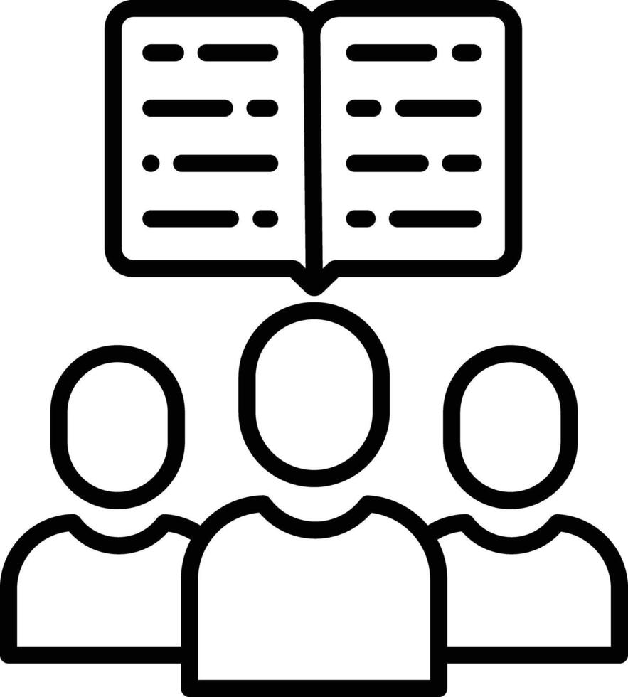 Community Students outline illustration vector