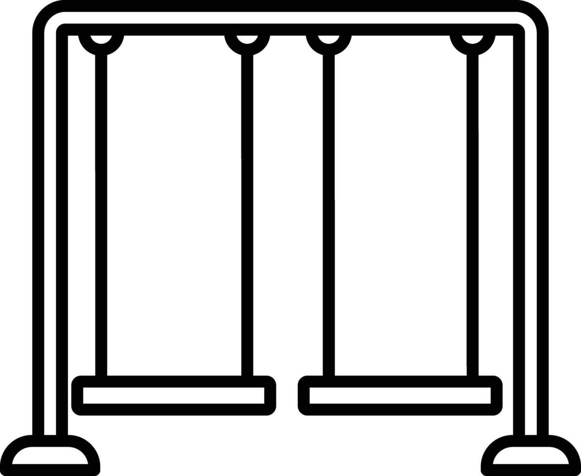 swings outline illustration vector