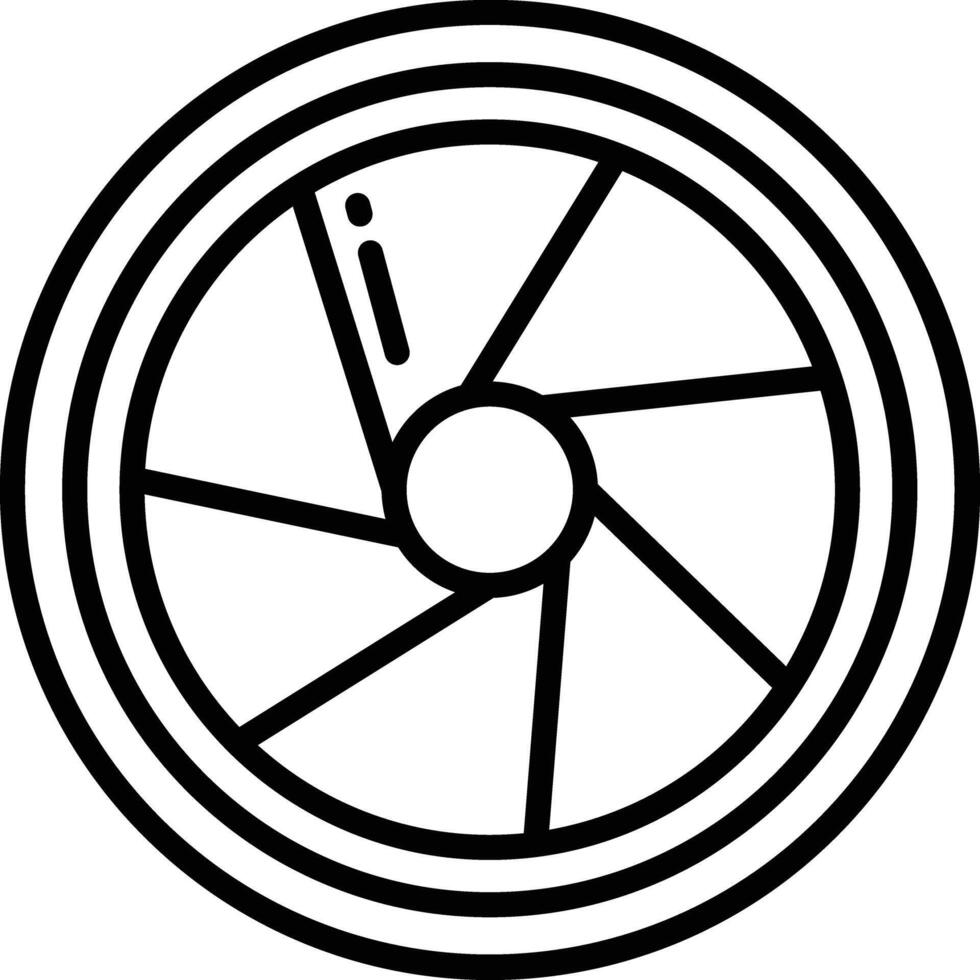 Aperture outline illustration vector