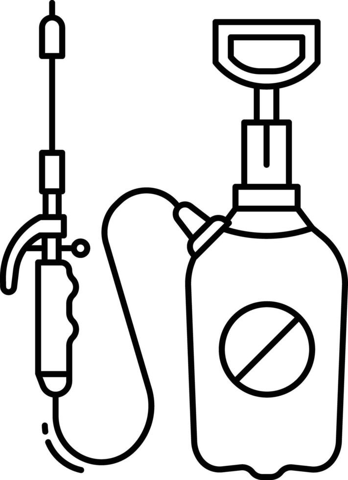 Insect spray outline illustration vector