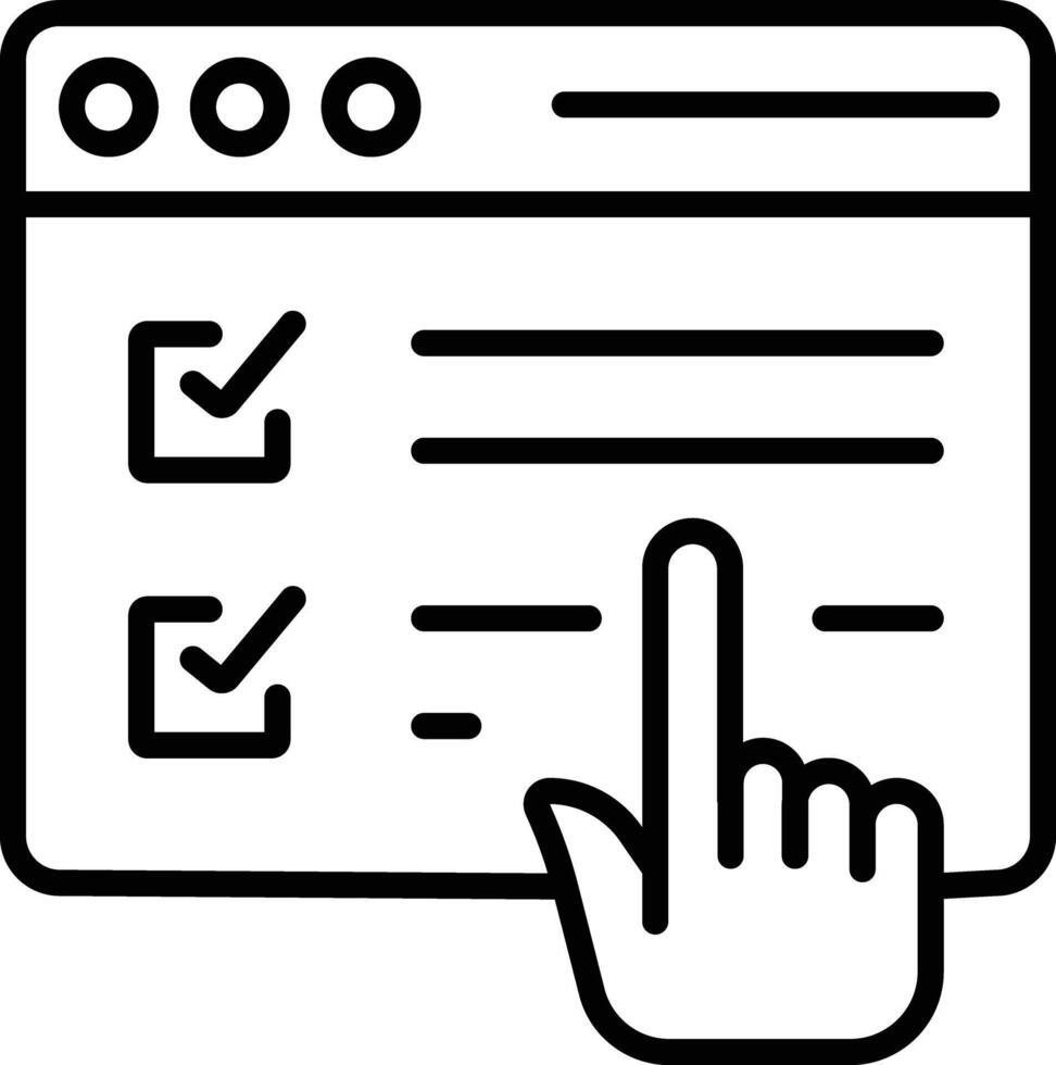 Examination outline illustration vector