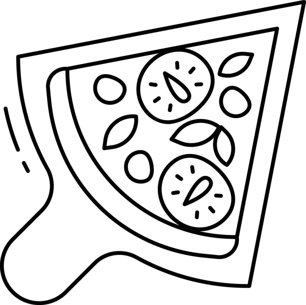 pizza outline illustration vector