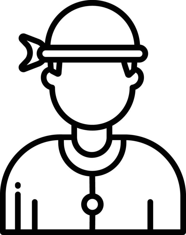 Sailor outline illustration vector