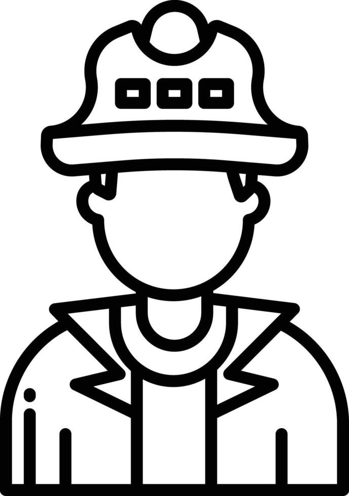 Captain outline illustration vector