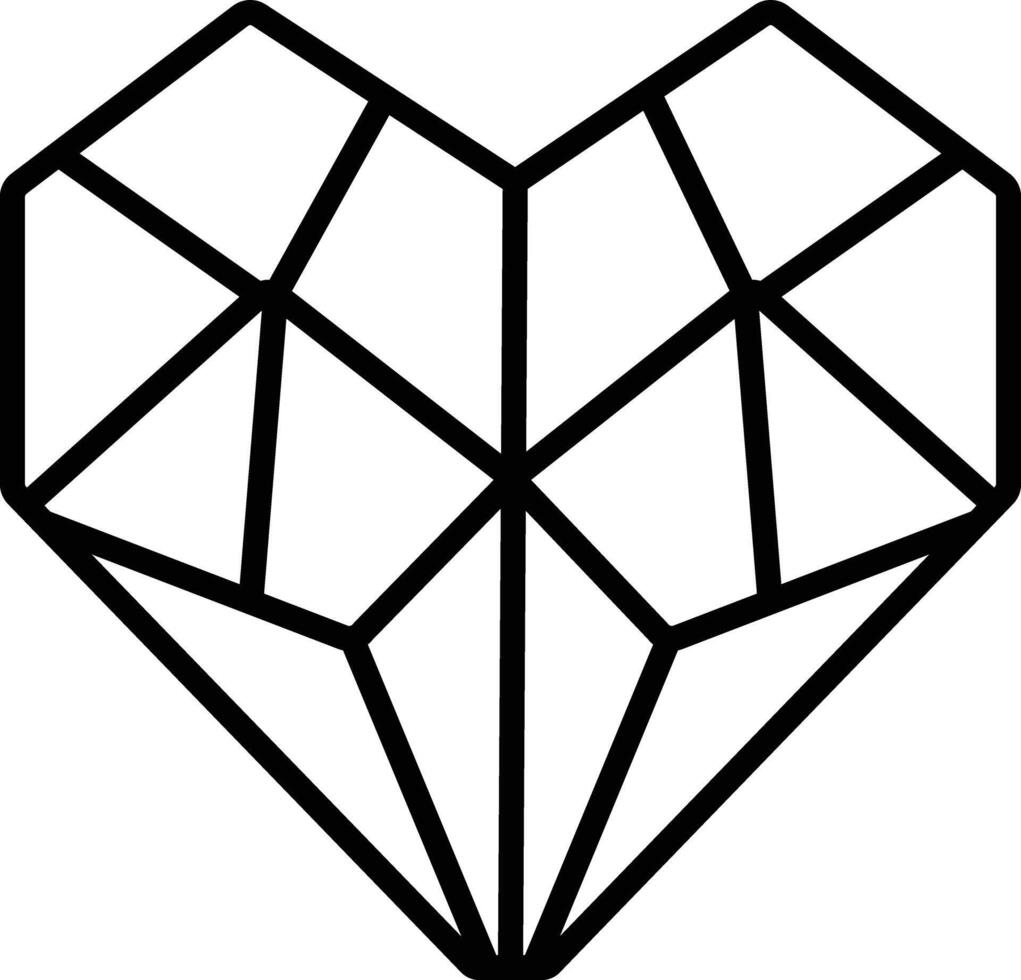 Heart outline illustration vector