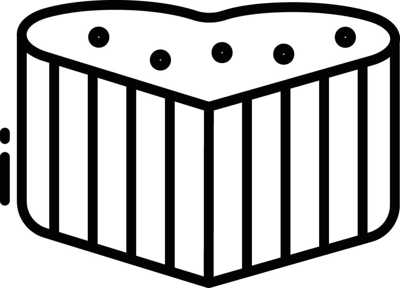 Pastry outline illustration vector