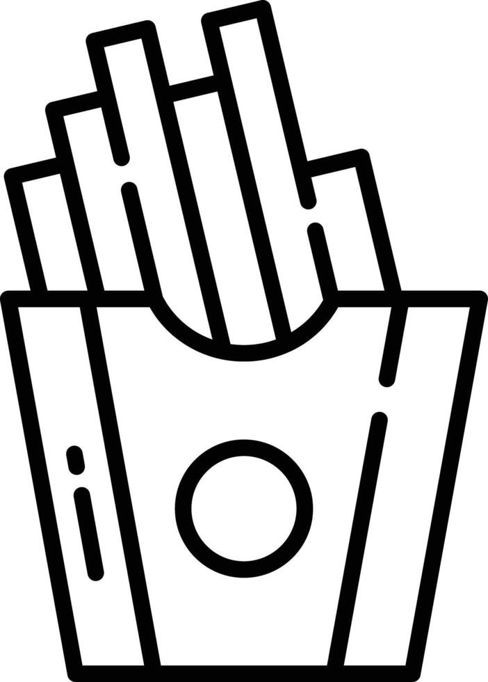 Finger chips outline illustration vector