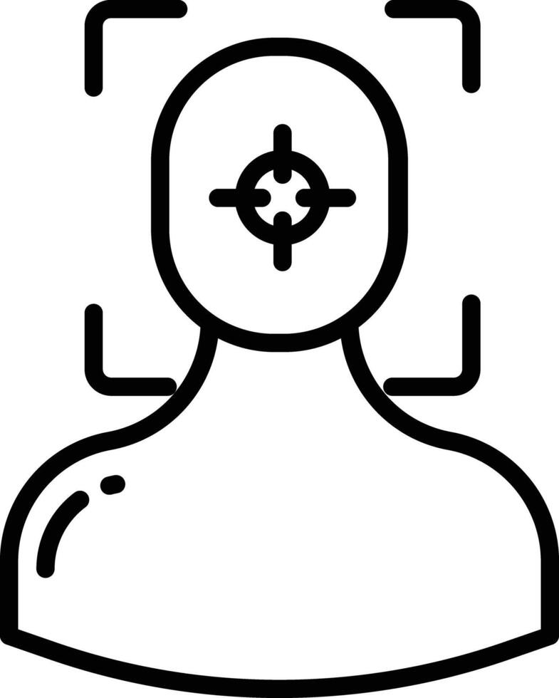 Face outline illustration vector