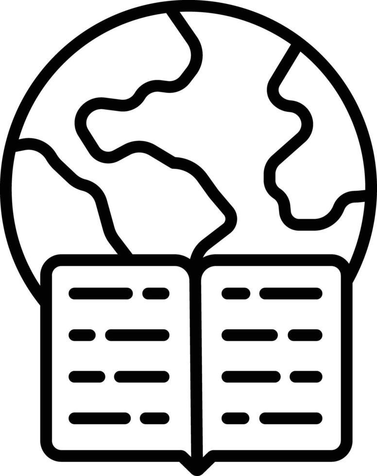 Global Education outline illustration vector