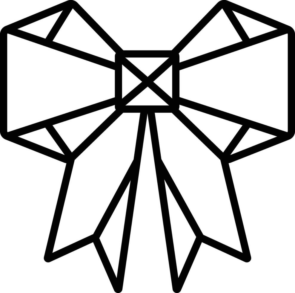 Bow outline illustration vector