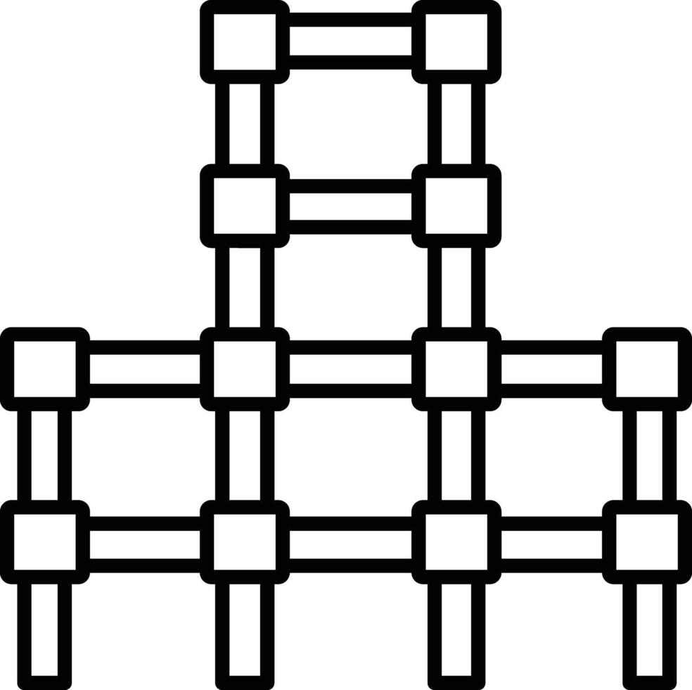 jungle gym outline illustration vector