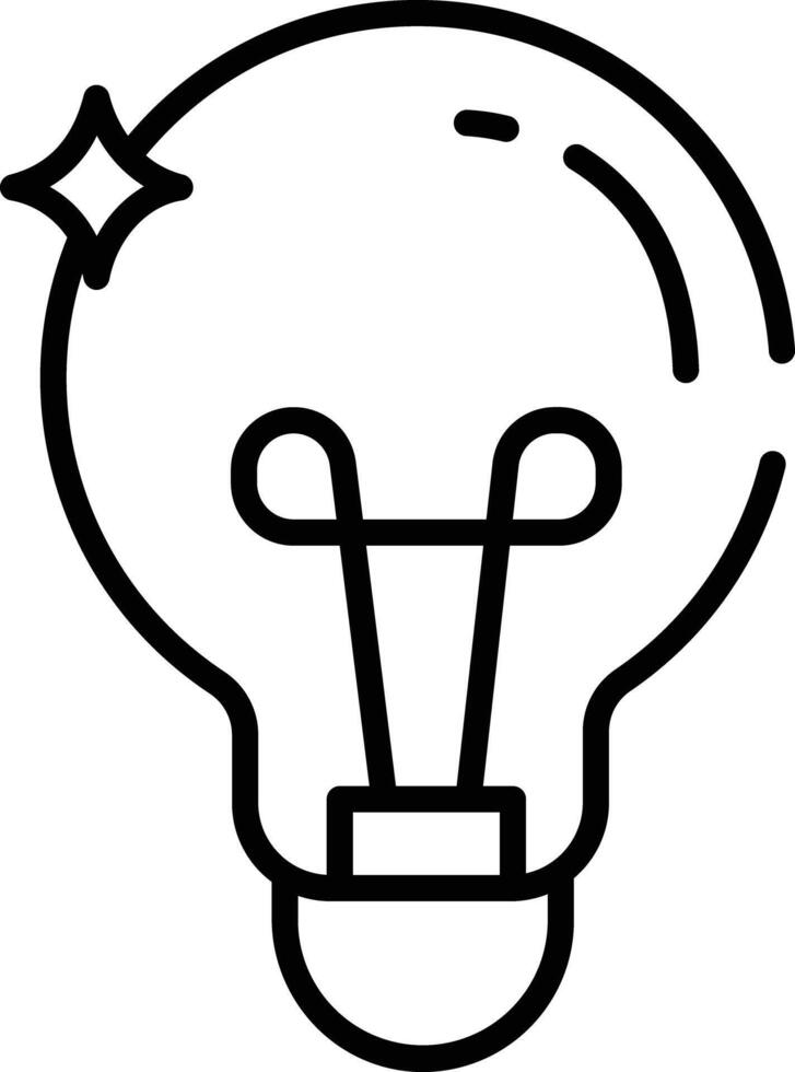 tungsten bulb outline illustration vector