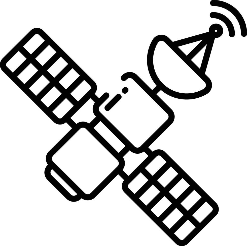 Satellite outline illustration vector