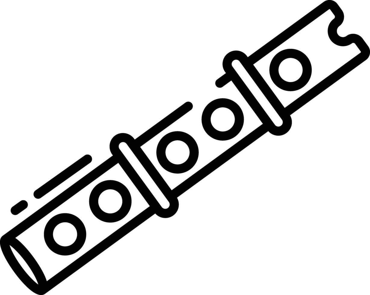 Quena outline illustration vector