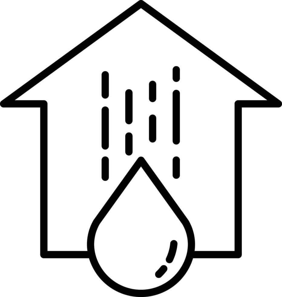 Home water outline illustration vector