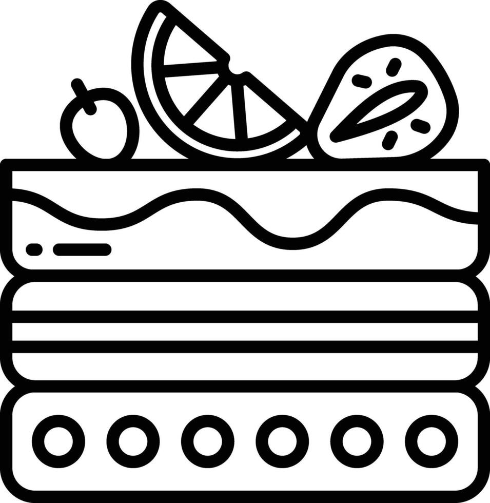 Cocktail outline illustration vector