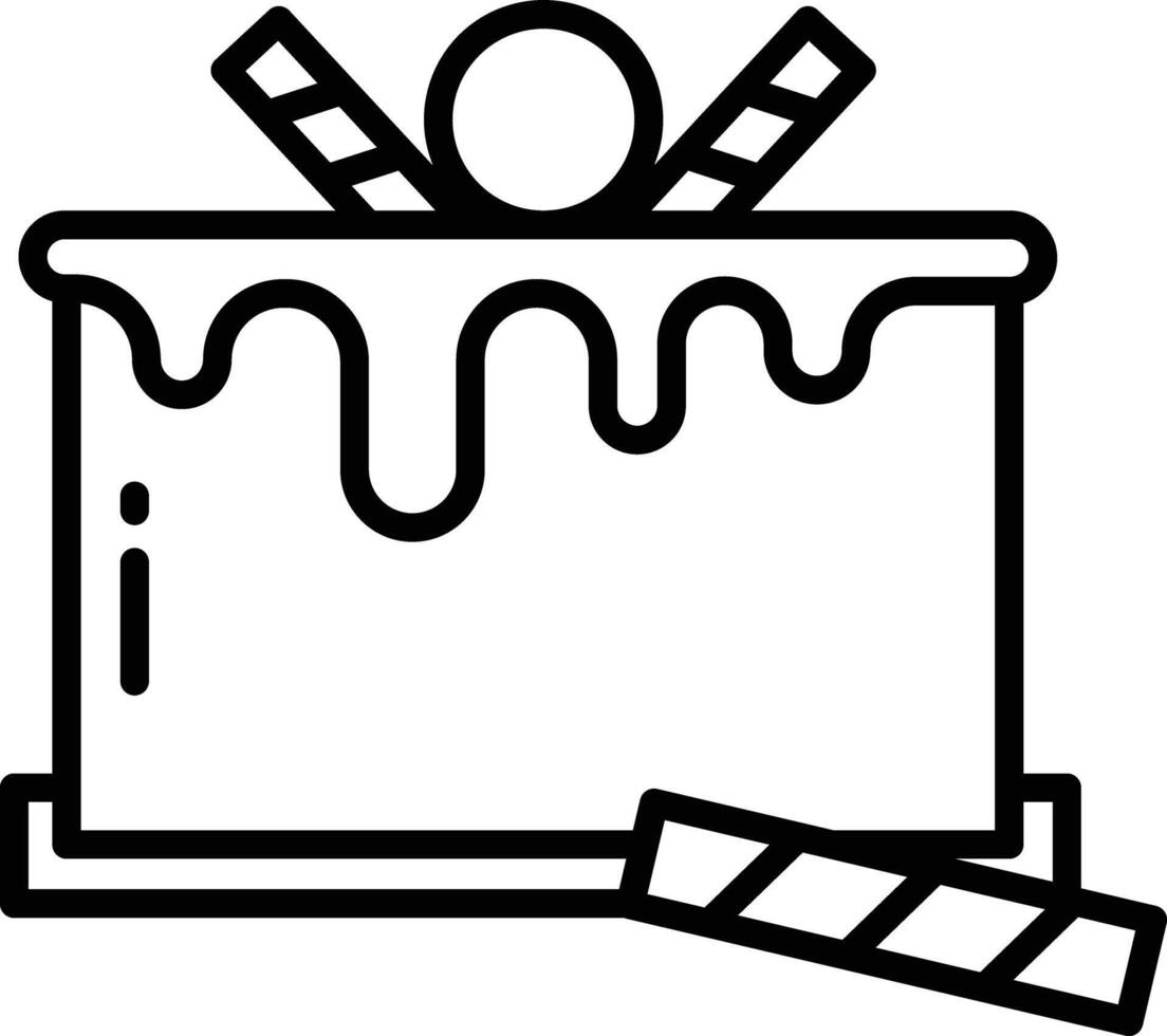 Pastry outline illustration vector