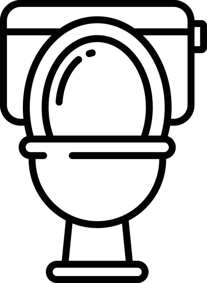 Toilet outline illustration vector