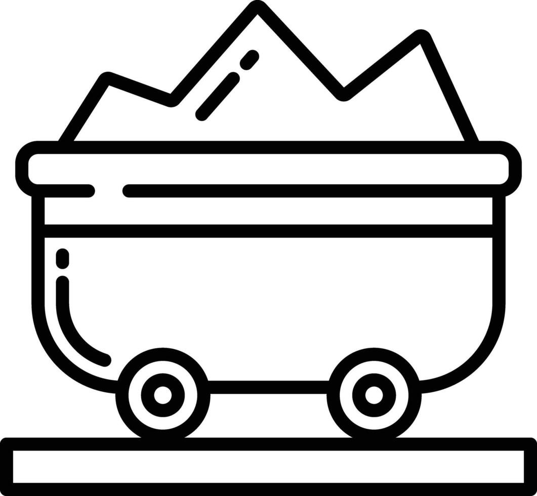 Mine outline illustration vector