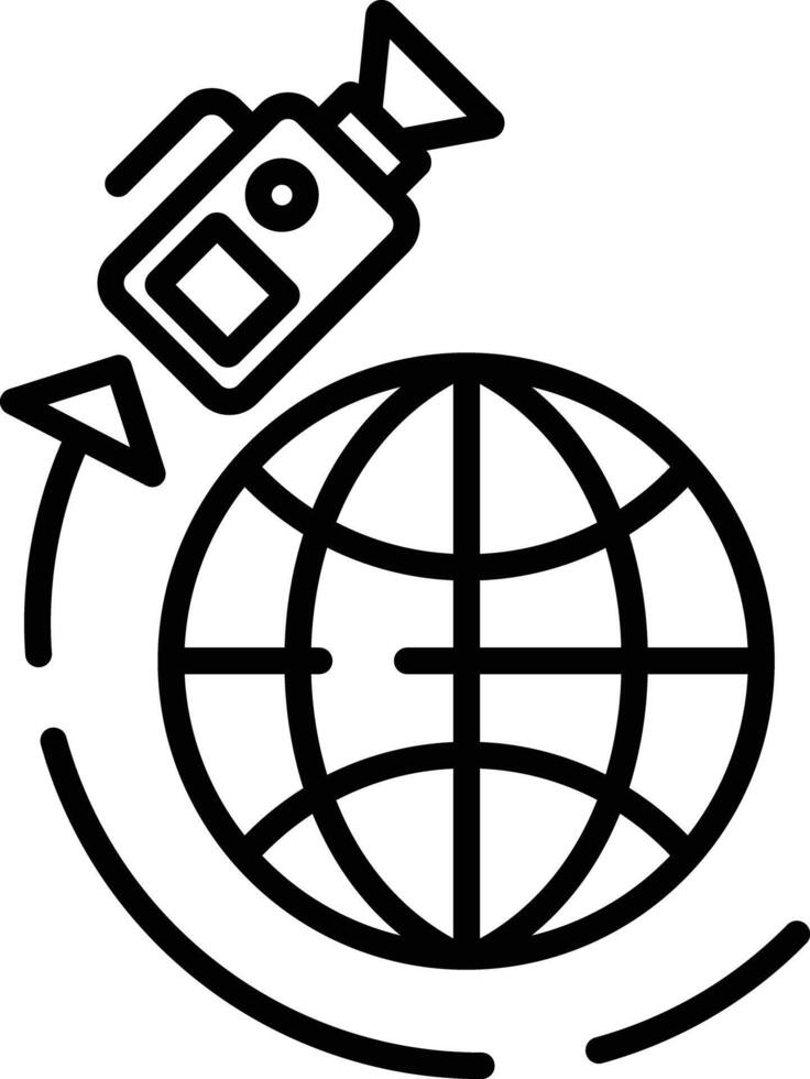 TV news outline illustration vector