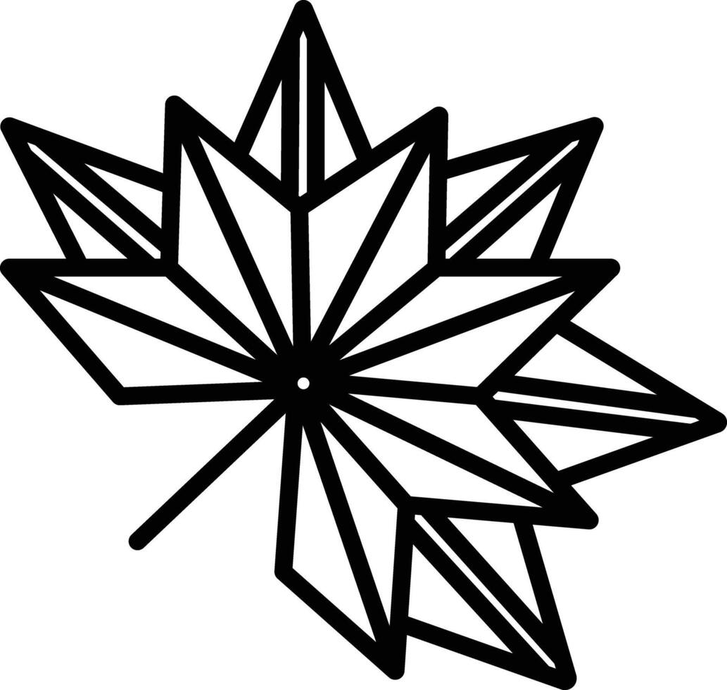 Leaf outline illustration vector