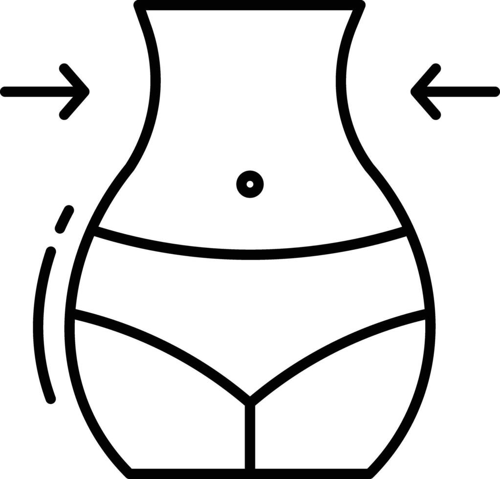 Slimming outline illustration vector