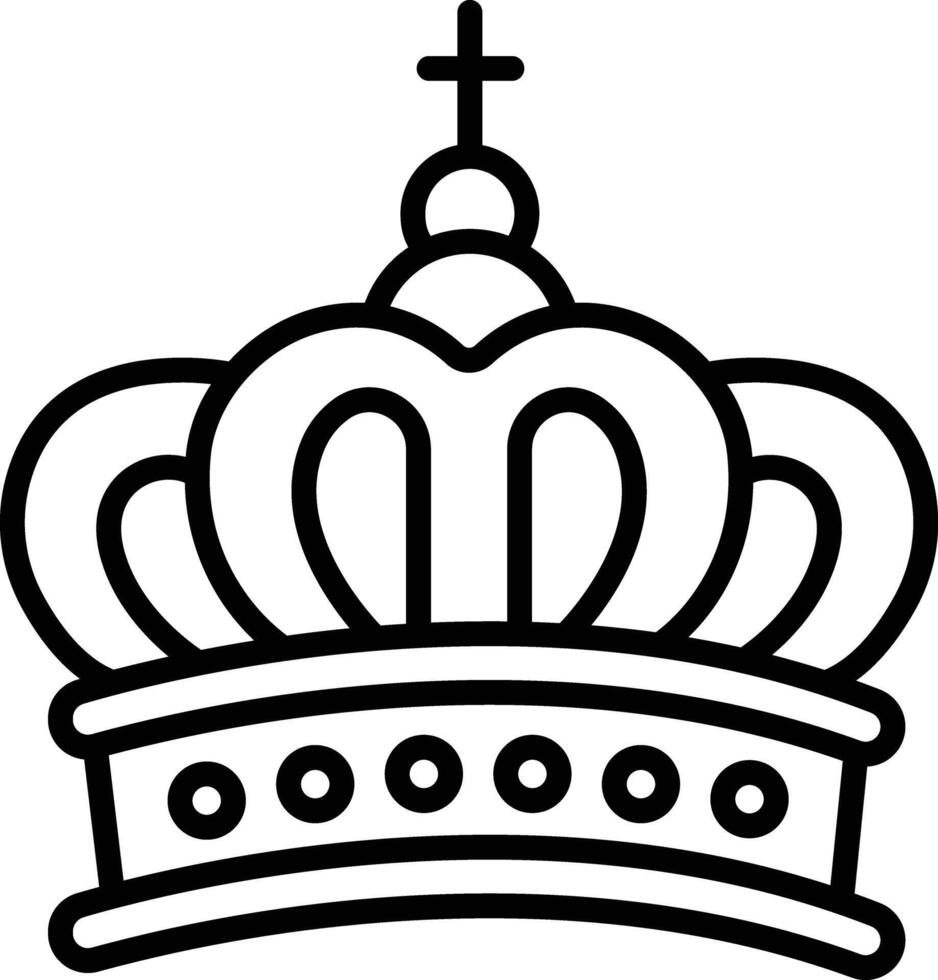 Crown outline illustration vector