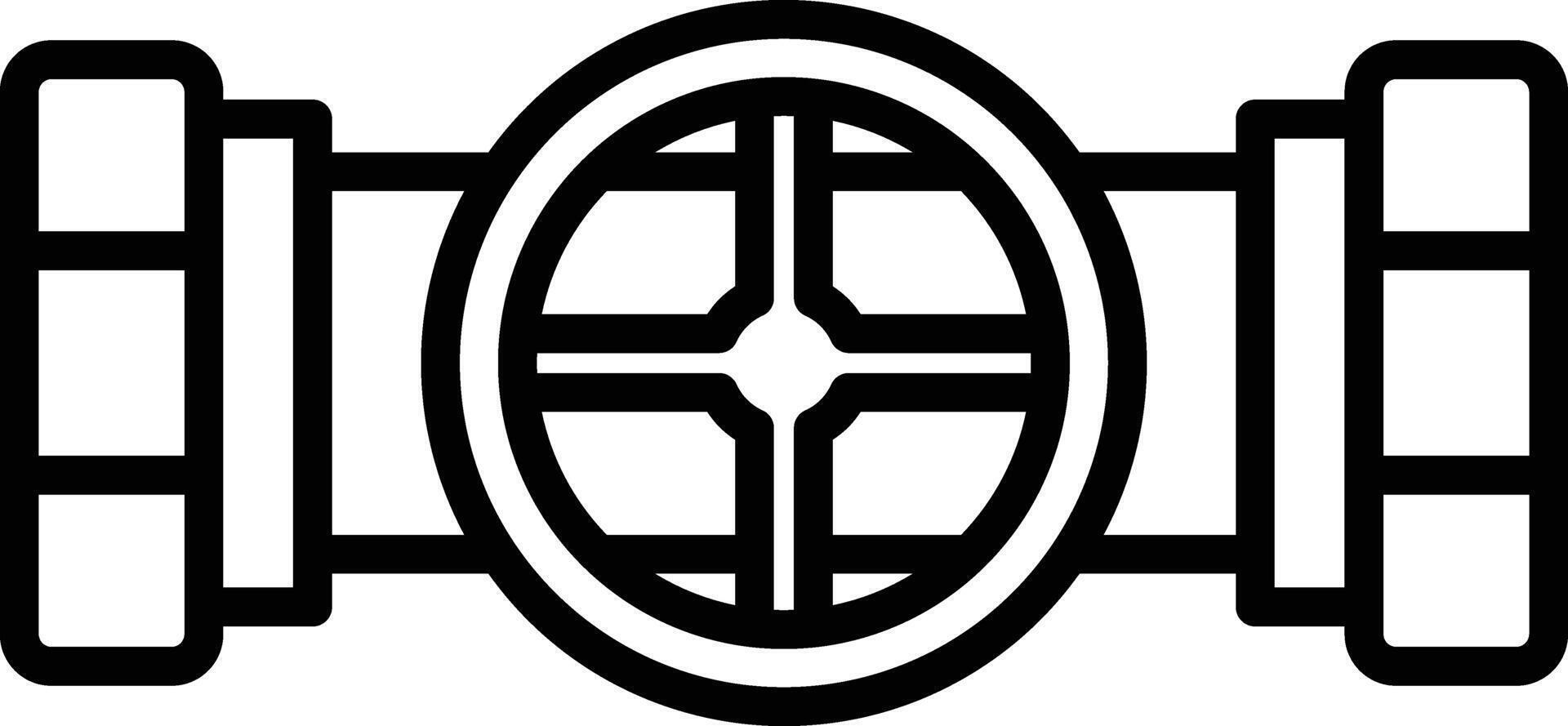 Valve outline illustration vector