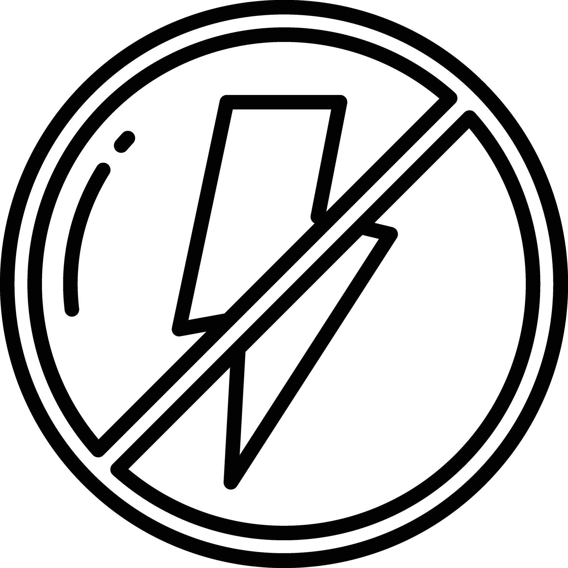 Flash Off outline illustration 45492148 Vector Art at Vecteezy