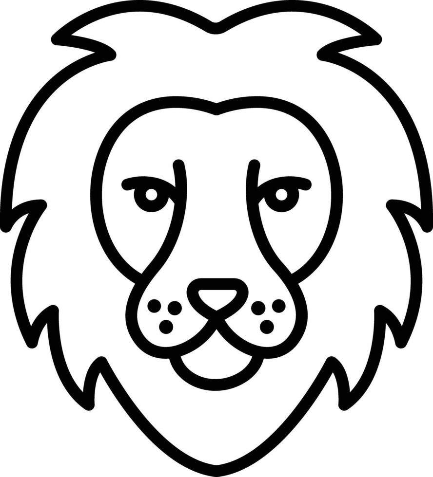 Lion outline illustration vector
