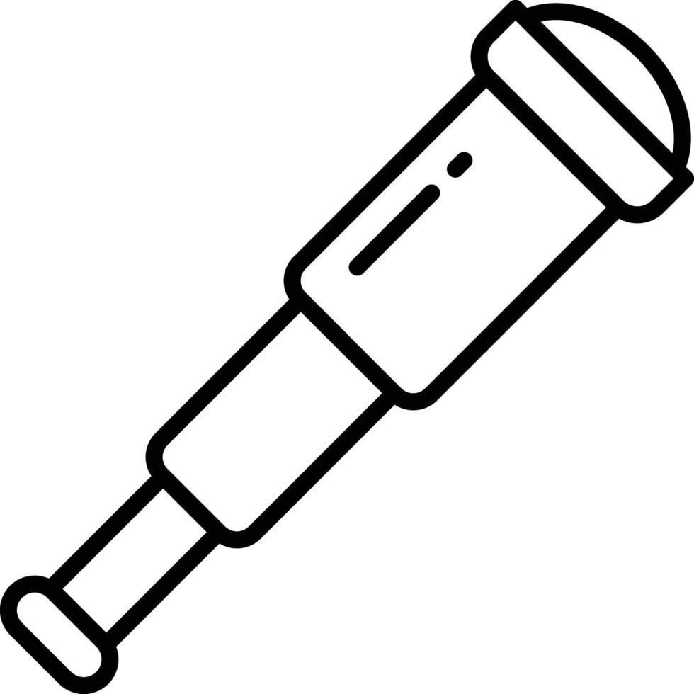 Spyglass outline illustration vector