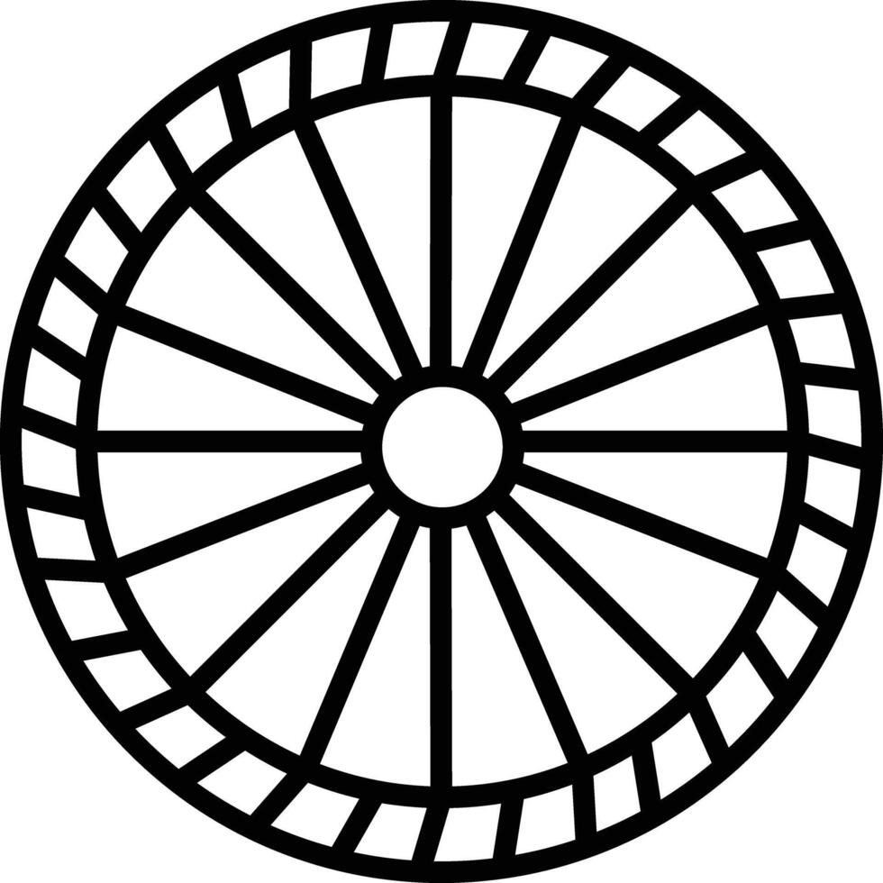 Windmill outline illustration vector