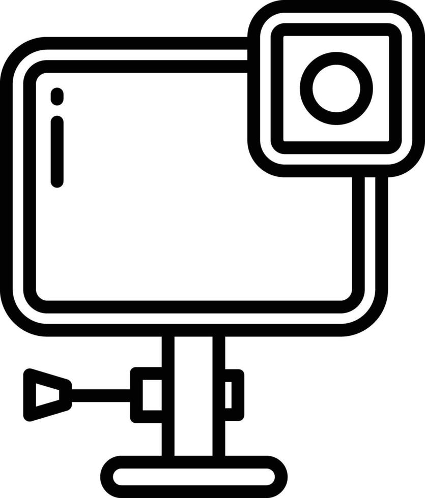Camera outline illustration vector