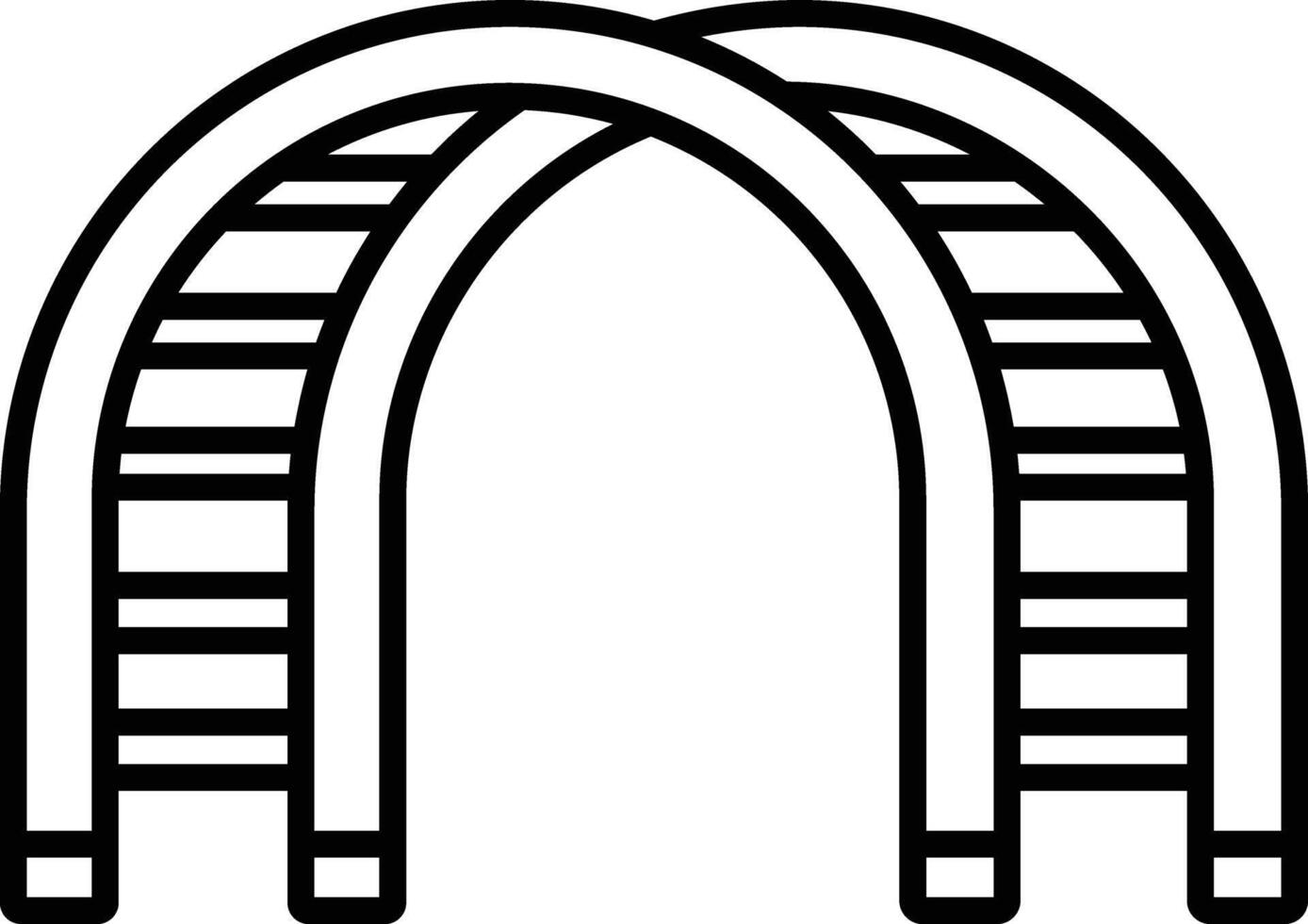 Ladder outline illustration vector