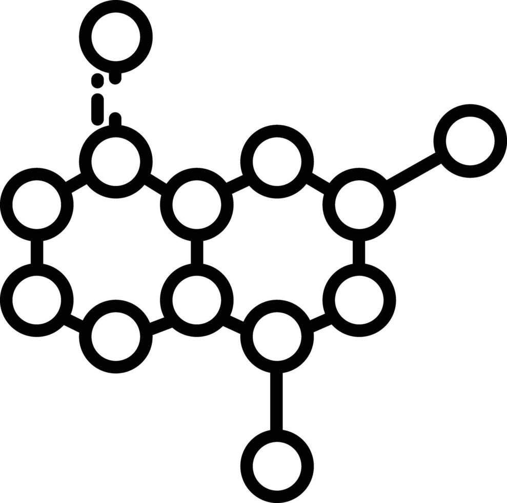 Molecules outline illustration vector