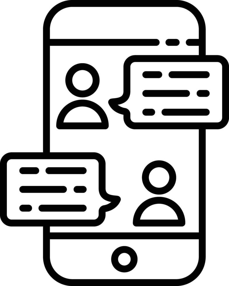 Group Chat outline illustration vector