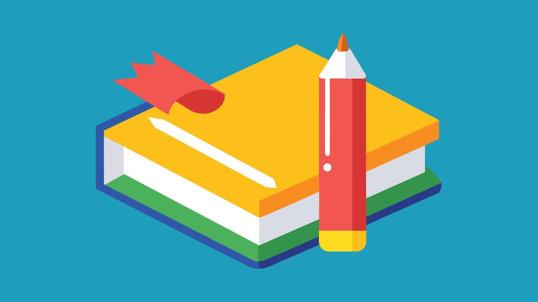 Creative Book and Pen Cartoon Icon Illustration Fun and Functional Designs vector