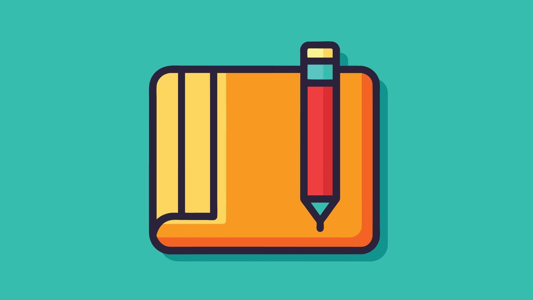 Creative Book and Pen Cartoon Icon Illustration Fun and Functional Designs vector