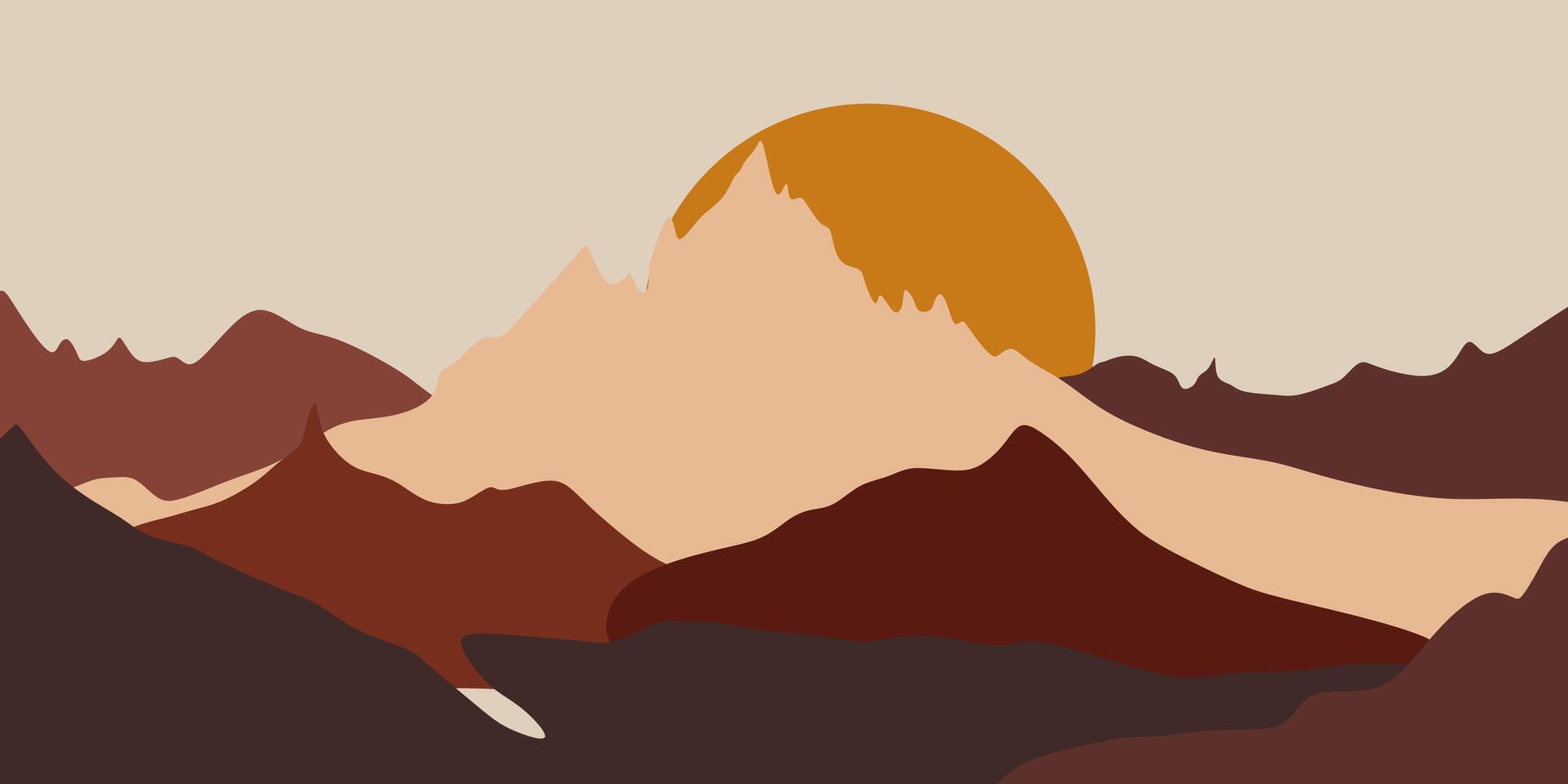 Abstract Mountain Landscape IllustrationAbstract Mountain Landscape Background Illustration vector